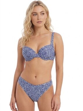 Bar lll Blue Leopard Print On The Prowl Bikini Bottom & Top NWT